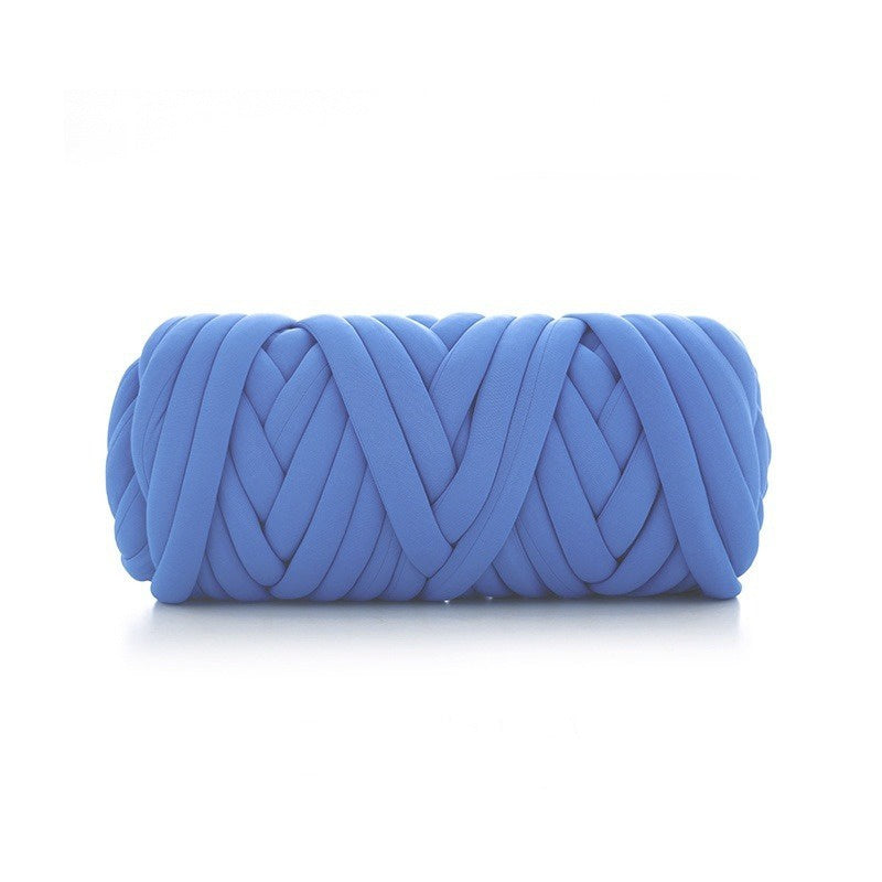  4.4 lbs DIY Chunky Roving Yarn Machine Washable Braid Cotton  Yarn Blue Thick Bulky Yarn Super Soft Arm Knitting Yarn for Hand Knit Braid  Blanket/Pet Cave/Mat