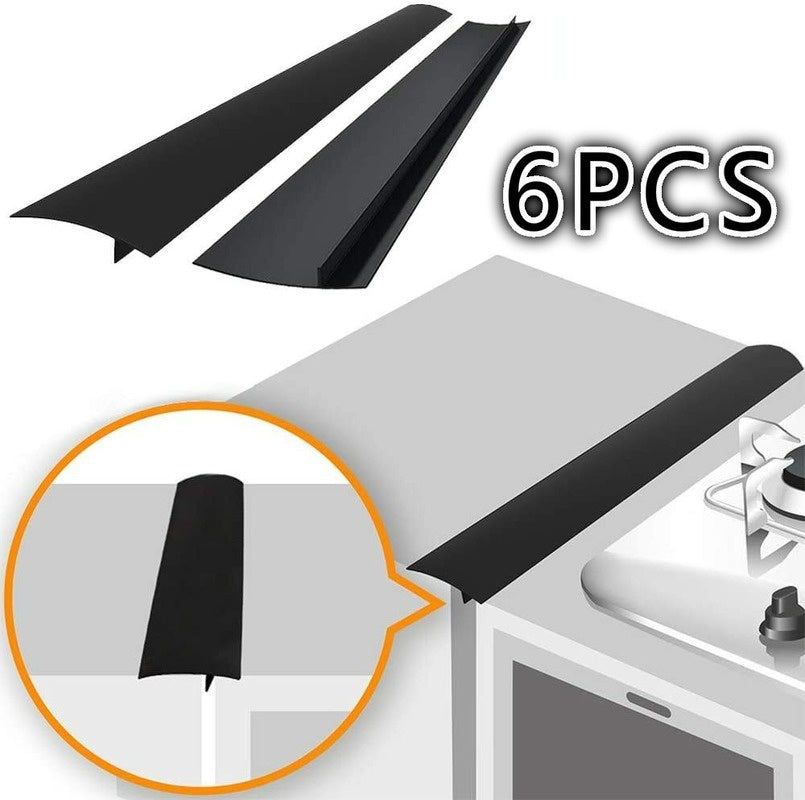 1-6PCS 5-25inch New Silicone Stove Counter Gap Cover Oven Guard Spill Seal Slit Filler Kitchen Tool Protective Pad Inserts Against Oil Stains