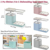 1 Pcs Kitchen 2-in-1 Dishwashing Soap Liquid Box Creative Dishwashing Detergent Dispenser Sponge Wipe Storage Holder (Only Soap Liquid Box, Not Including Others)