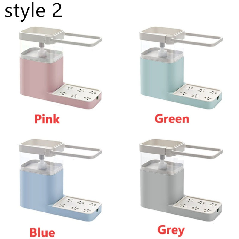 Japanese Style Kitchen Soap Dispenser And Sponge Holder Combo For  Dishwashing