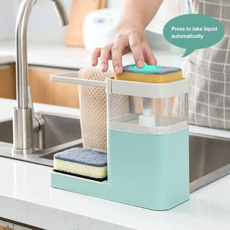  Dish Soap Dispenser for Kitchen Sink: Newest 2-in-1